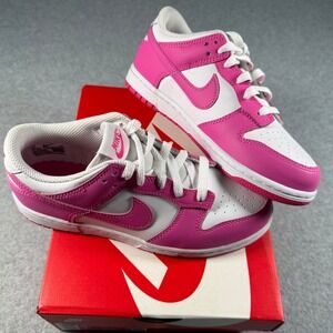 Nike Dunk Low PSE White Laser Fuchsia Youth 3Y Pink White Sneakers With Box